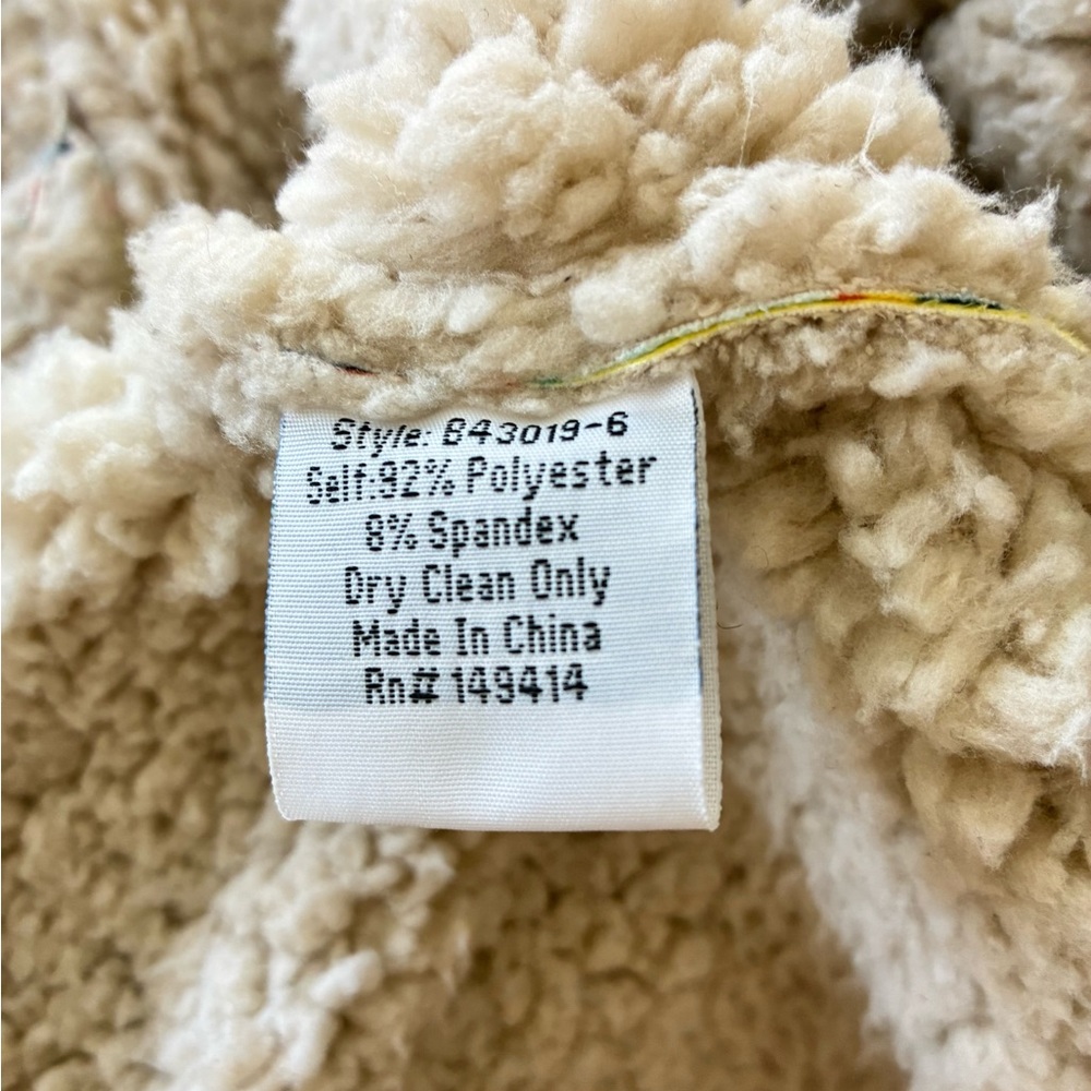 Johnny Was Biya Multicolor Floral Patchwork Jacket with Cream Shearling Lining - Picture 7 of 8